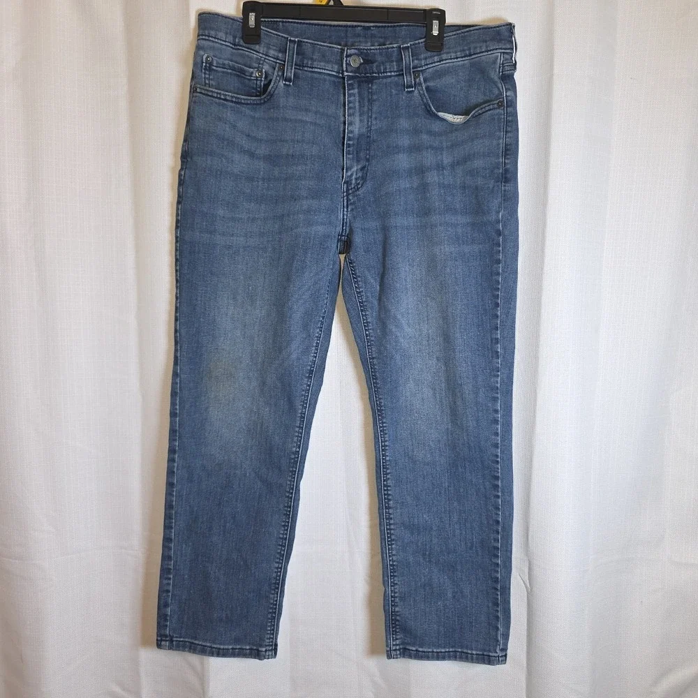 LEVI STRAUSS Men 541 Athletic Fit Cotton Denim Jeans - 36x30 Dark Blue